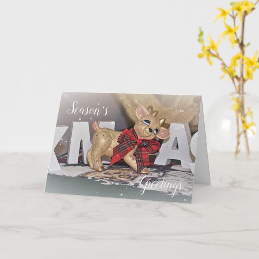 kerstkaart kaart (Gele Bloem)