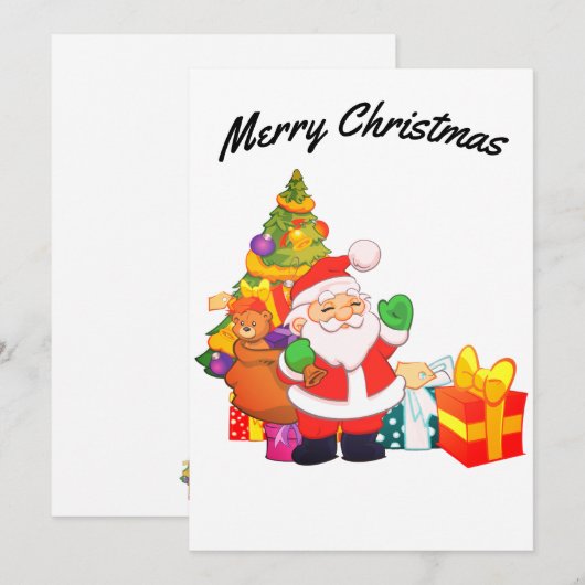 kerstkaart kaart (Voorkant / Achterkant)