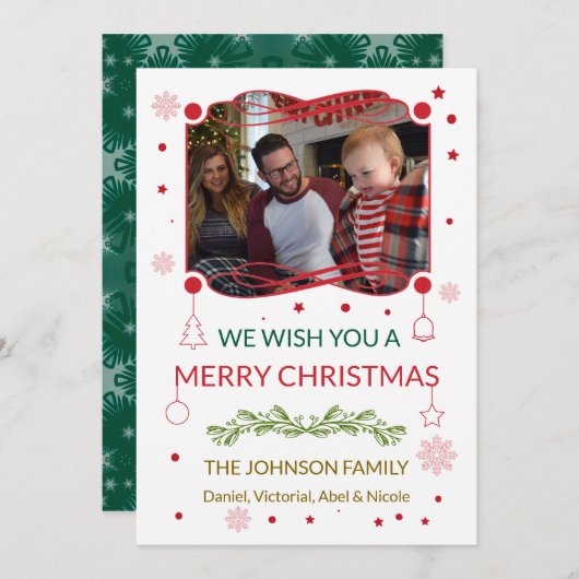 kerstkaart kaart (Voorkant / Achterkant)