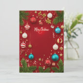 kerstkaart  kaart (Staand voorkant)