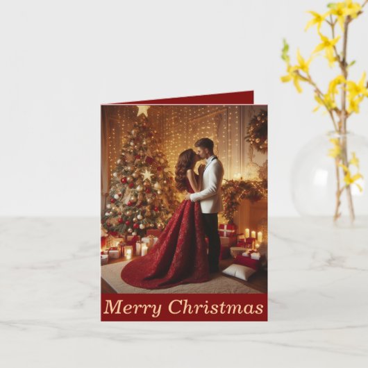 kerstkaart kaart (Gele Bloem)