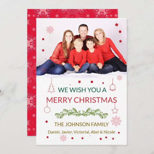 kerstkaart kaart (Voorkant / Achterkant)