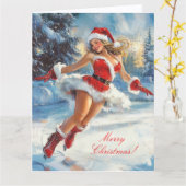 Kerstkaart. Kaart (Gele Bloem)