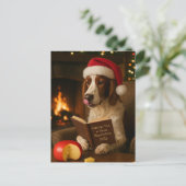 Kerstkaart 'Kaasbelasting' met Foxhound Briefkaart (Staand voorkant)
