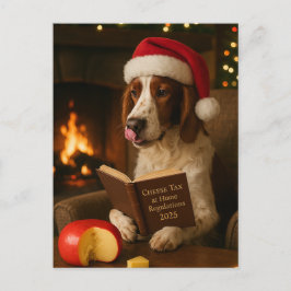 Kerstkaart 'Kaasbelasting' met Foxhound Briefkaart