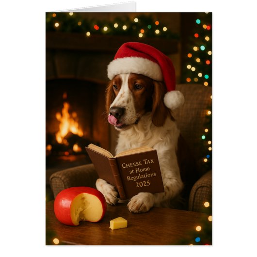 Kerstkaart 'Kaasbelasting' voor Foxhound (Voorkant)