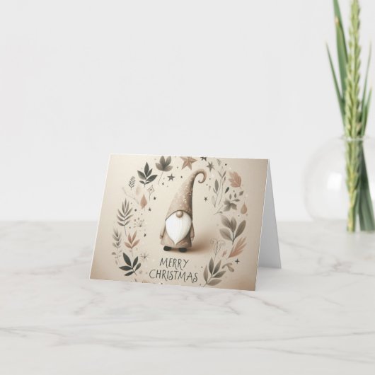 Kerstkaart kabouter feestdagen kaart (Voorkant)