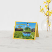 Kerstkaart - Kaketoes en Ibis op Bal Kaart (Gele Bloem)