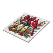Kerstkaart Keramische Tegel Tegeltje (Zijkant)