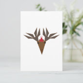 kerstkaart - Kerst eland  Bedankkaart (Staand voorkant)