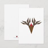 kerstkaart - Kerst eland  Bedankkaart (Voorkant / Achterkant)