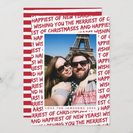 Kerstkaart *Kerst Graffiti* (Voorkant / Achterkant)