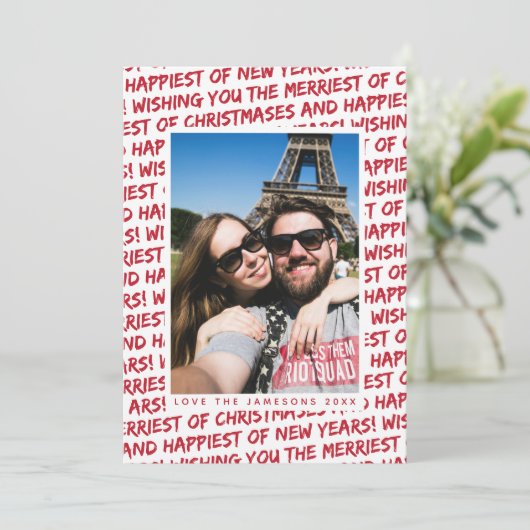 Kerstkaart *Kerst Graffiti* (Staand voorkant)