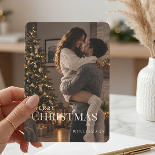 Kerstkaart Kerst Trendy 2 Foto stel Kaart