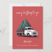 Kerstkaart | Kerstboom Bezorg Truck (Voorkant)
