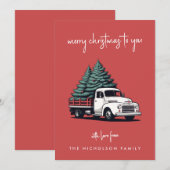 Kerstkaart | Kerstdelivery vrachtwagen (Voorkant / Achterkant)