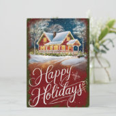 Kerstkaart, kerstgroet kaart (Staand voorkant)