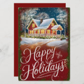 Kerstkaart, kerstgroet kaart (Voorkant / Achterkant)