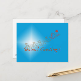 Kerstkaart - Kerstgroeten per slee Briefkaart