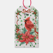 Kerstkaart kerstkaart vogels cadeaulabel (Voorkant)