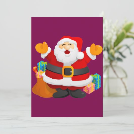 Kerstkaart - Kerstman (Staand voorkant)