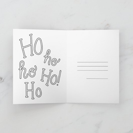 Kerstkaart - Kerstman Hohoho Kaart (Binnen)