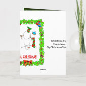 Kerstkaart, Kerstman wordt fit Feestdagen Kaart (Achterkant)