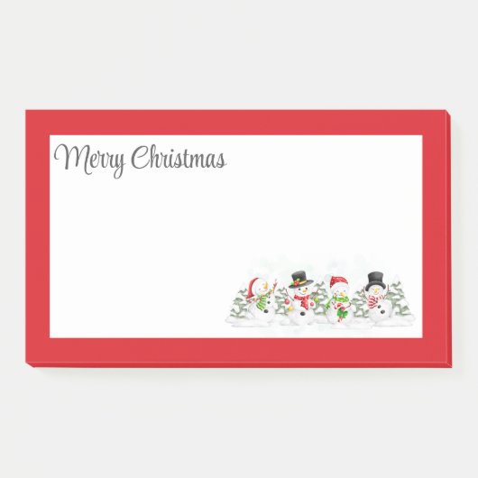 Kerstkaart Kerstmannen Post-it Notities Post-it® Notes (Voorkant)