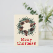Kerstkaart kerstmis briefkaart (Staand voorkant)