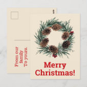 Kerstkaart kerstmis briefkaart (Voorkant / Achterkant)