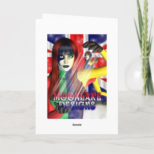 Kerstkaart, Kerstmis van de Vrouw, Sneeuwman op Feestdagen Kaart (Achterkant)