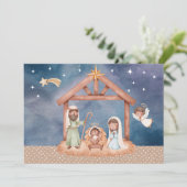 Kerstkaart kerststal BLK Kaart (Staand voorkant)