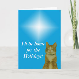Kerstkaart - Kerstster en Kat Feestdagen Kaart