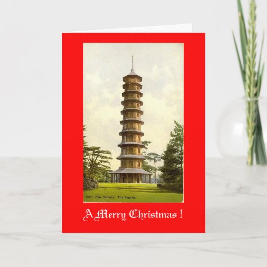 KerstKaart, Kew-tuinen Feestdagen Kaart (Voorkant)