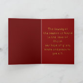 kerstkaart Klassieke glitter en gouden denden denn Bedankkaart (Binnen)