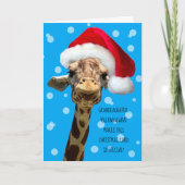 Kerstkaart kleindochter Giraffe Kaart (Voorkant)
