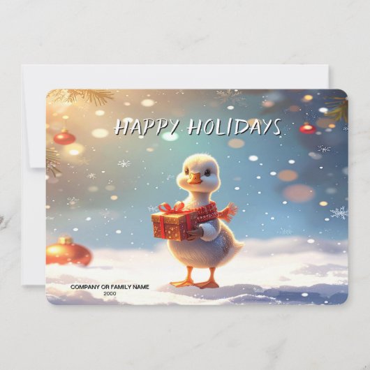 Kerstkaart Kleine Eend Vakantie (Voorkant)