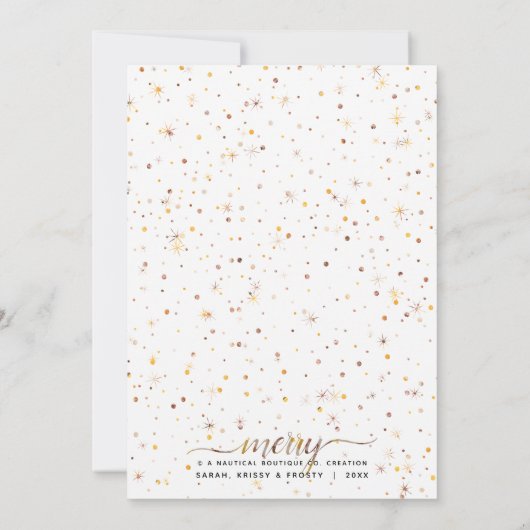 KERSTKAART + Kleurafgestemde typografie (Achterkant)