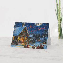 Kerstkaart – Knus winter chalet Kaart