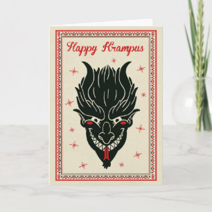 kerstkaart - Krampus Face Feestdagen Kaart