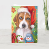 kerstkaart. Kute kat en hond. Funny animals Kaart (Achterkant)