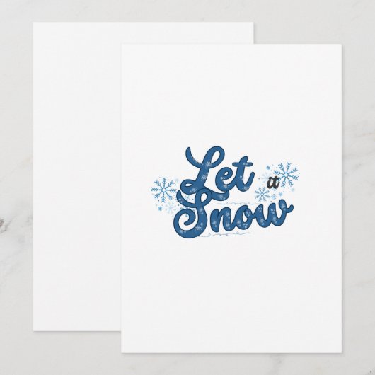 Kerstkaart 'Laat het sneeuwen' (Voorkant / Achterkant)