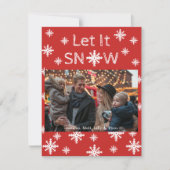 Kerstkaart 'Laat het sneeuwen' (Voorkant)