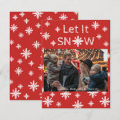 Kerstkaart 'Laat het sneeuwen' (Voorkant / Achterkant)