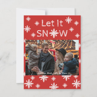 Kerstkaart 'Laat het sneeuwen'