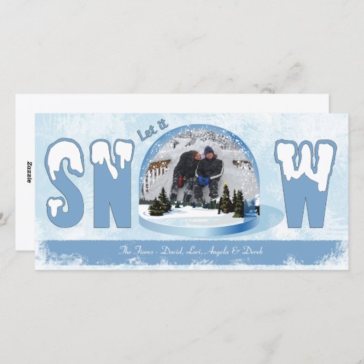 Kerstkaart 'Laat het sneeuwen' (Voorkant / Achterkant)