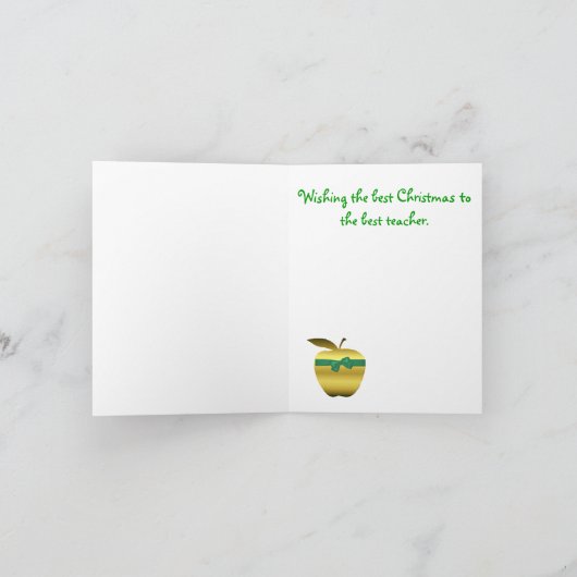 kerstkaart leraar feestdagen kaart (Binnen)