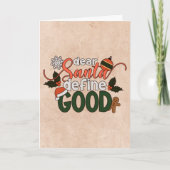 Kerstkaart 'Lieve Kerstman, definieer een goede Ke Kaart (Voorkant)