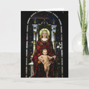 Kerstkaart — Madonna en kind Feestdagen Kaart