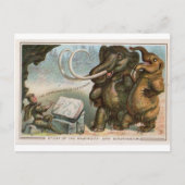 Kerstkaart Mammoet en Dinotherium Briefkaart (Voorkant)